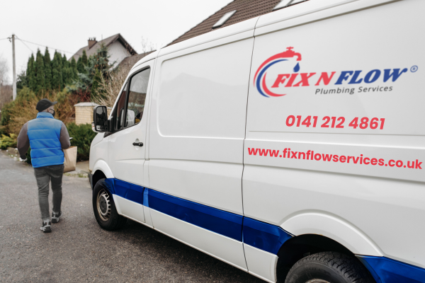 Fix N Flow plumbing and heating van serving homes across Glasgow